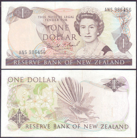 1989-92 New Zealand $1 (Brash) last prefix L001747